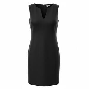 Gap Women Black Sleeveless V-Neck Relaxed Fit Shift Dress Size XS